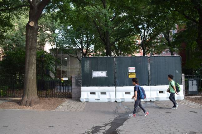 Access is now restricted to several pathways in Theodore Roosevelt Park due to work related to the museum's Gilder Center expansion project. Photo: Michael Garofalo