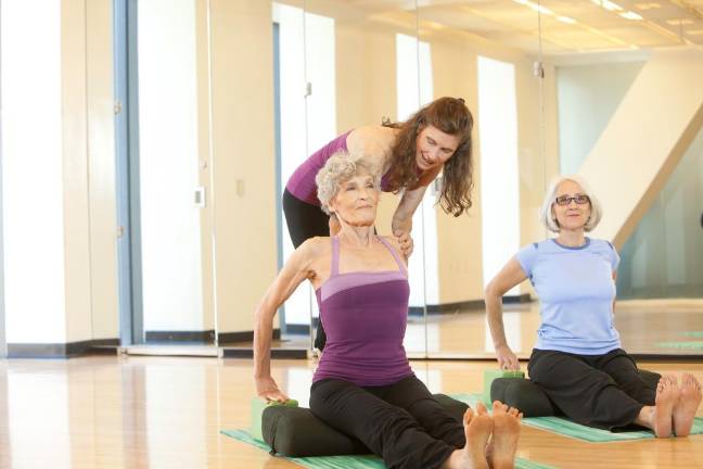 Yoga class at the JCC. Photo: Nancy Adler