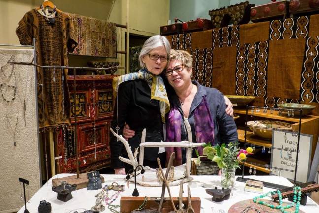 Cathy Hawkins, left, a co-owner of Liberty House on Broadway and 112th Street, and jewelry designer Tracy Levine. In one incarnation or another, the iconic store purveyed singular clothing lines, craft jewelry and other unique items for decades. It closed this week. Photo: Maria Boyadjieva