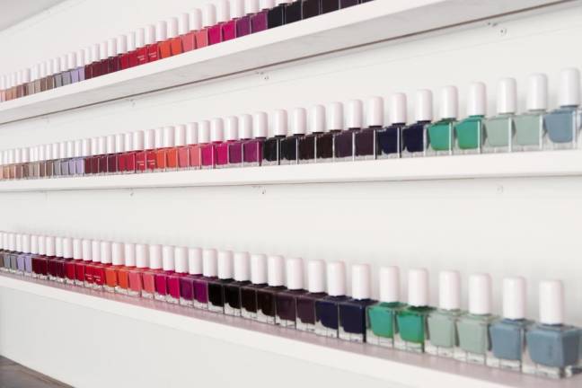 Nail salon Tenoverten has its own line of non-toxic nail polishes.