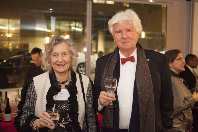 WESTY Award winner Laura Maioglio, owner of Barbetta restaurant, with her husband G&#xfc;nter Blobel, a Nobel Prize-winning scientist. Photo by Mary Newman