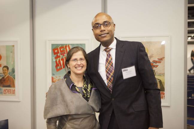 Council Member Helen Rosenthal with WESTY Award winner Clinton Neils, the vice president and general manager of the Beacon Theatre. Photo by Mary Newman