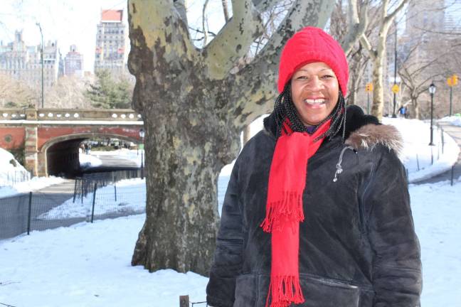Poet Mary Jones, who spends time in the park offering spontaneous original poems to those who stop to chat with her, said that the building shadows don't bother her too much. &quot;The park is so vast,&quot; she said. &quot;I don't really notice.&quot; But local activists hope others will join their fight against more tall, shadow-making buildings near the park's perimeters. Photo by Megan Bungeroth