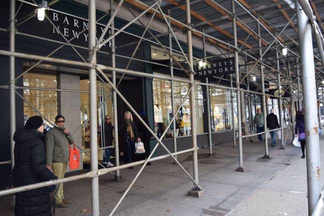 The recently closed Barneys near 76th Street is one of a number of vacant storefronts along one stretch of Broadway in the West 70s. Photo: Michael Garofalo