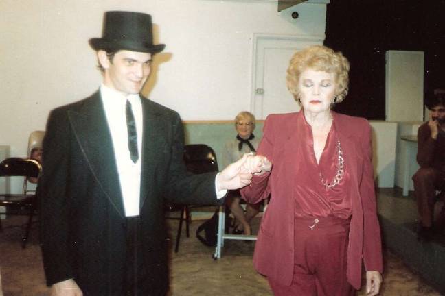 Tom Oppenheim with his his grandmother, Stella Adler. Photo: Stella Adler Studio