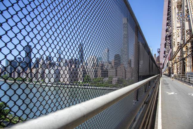 View from Queensboro Bridge facing Manhattan.