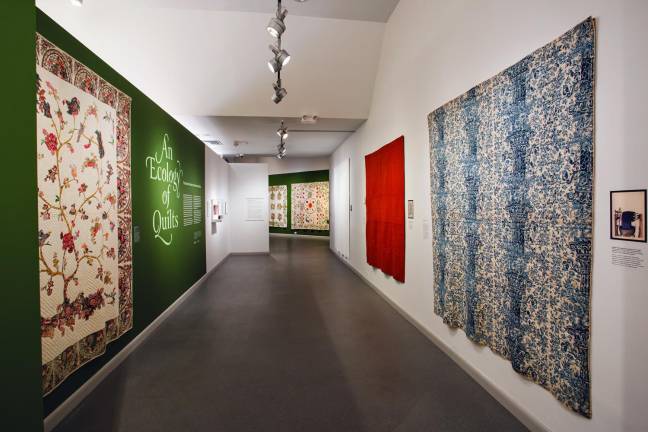 Some 30 stunning examples from the collection of hundreds of American quilts are on view at the American Folk Art Museum.