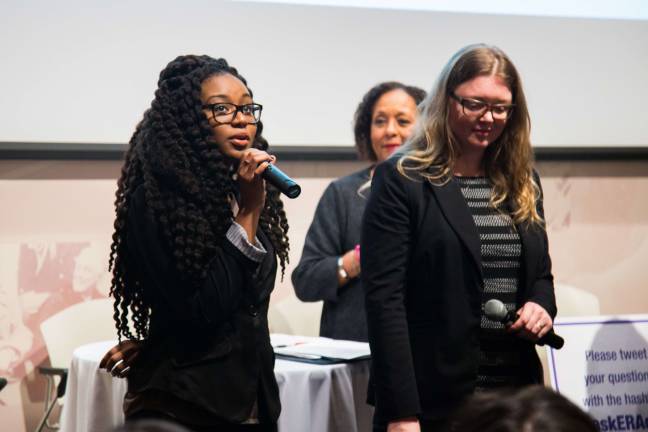 Thamara Jean (left) has been politically engaged at Hunter. Photo courtesy of Thamara Jean