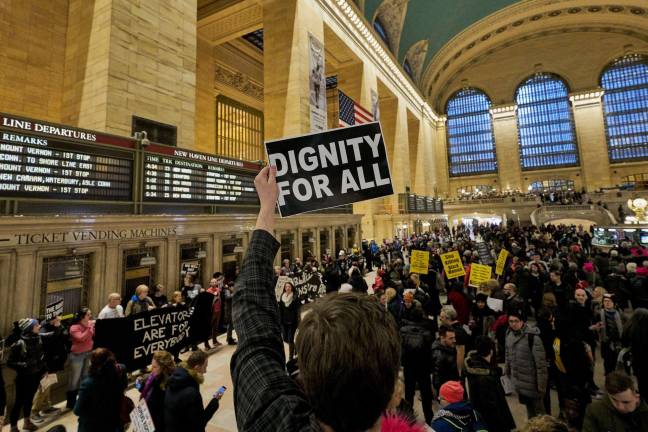 The crowd in Grand Central Station at last month&#x2019;s Non-March for Disabled Women. Photo: George de Castro-Day&#xa0;