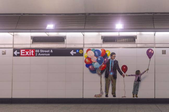 Public art installations in the new subway became attractions unto themselves. Photo: Steven Strasser