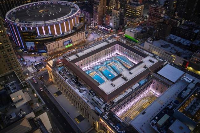 Drone shot of exterior. Photo: Lucas Blair Simpson | Aaron Fedor © SOM.