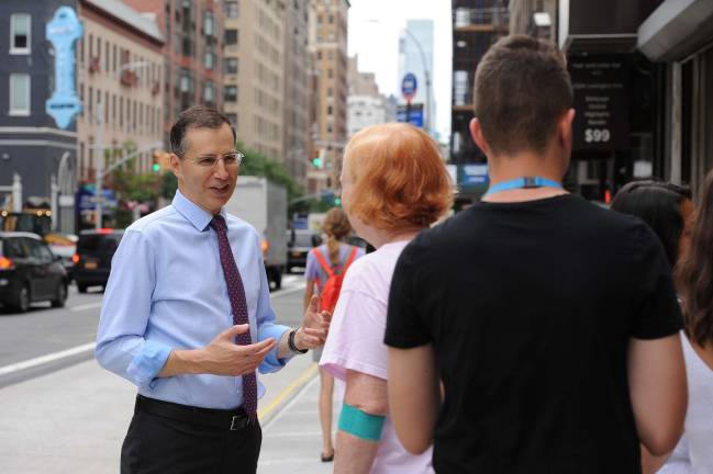 Dr. Jeffrey A. Ascherman campaigning on Lexington Avenue and 83rd Street for a state Assembly seat on the Upper East Side. The Republican won just 24 percent of the ballot, but his tally appears to have bested that of all 17 other GOP candidates in Manhattan. Photo courtesy of Dr. Ascherman for Assembly Campaign