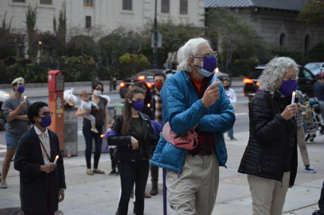 Candlelight vigil outside of the Cathedral of St. John the Divine. Photo courtesy of Cathedral of St. John the Divine