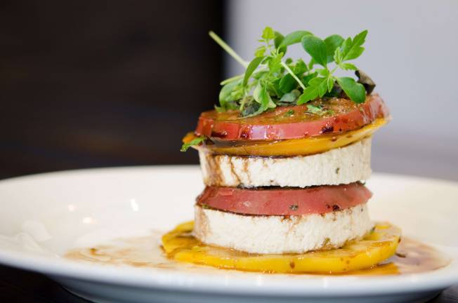 Heirloom tomato caprese from Cafe Blossom