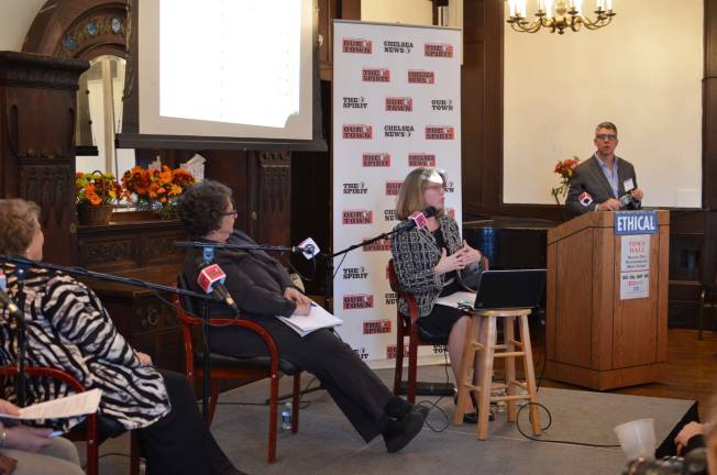 Panelists included AARP's Jana Lynott, far right. Photos by Daniel Fitzsimmons