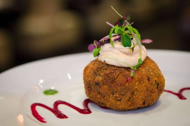 Black-eyed pea cake at Cafe Blossom