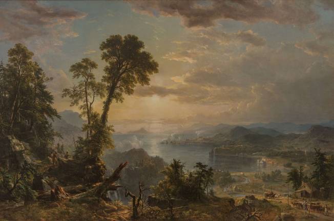 Asher Brown Durand (American, Jefferson, New Jersey 1796&#x2013;1886 Maplewood, New Jersey). &quot;Progress (The Advance of Civilization),&quot; 1853. Oil on canvas, 48 x 72 in. (121.9 x 182.7 cm). Private collection