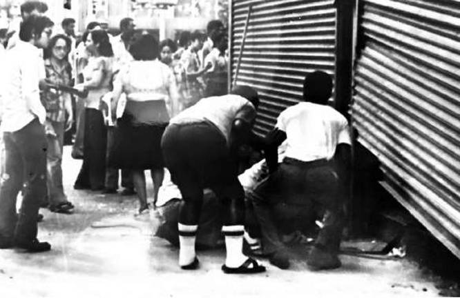 Looters broke into Radio Clinic during the 1977 blackout and stole much of the store’s merchandise. Photo courtesy Jen Rubin