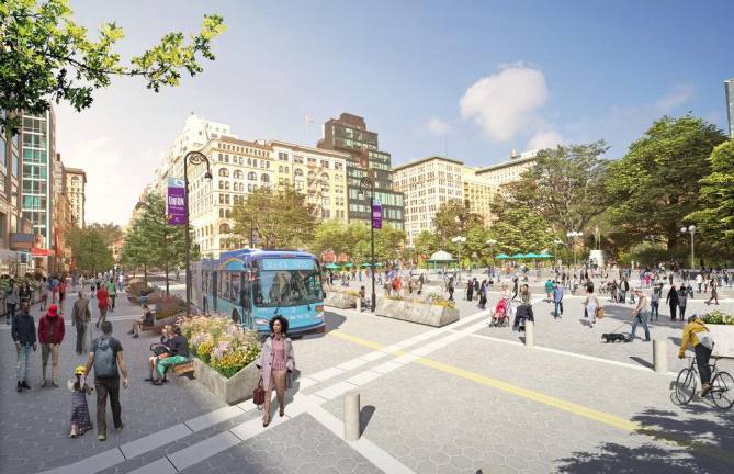 Rendering of the expanded Union Square Park area. Credit: Marvel, courtesy of the Union Square Partnership