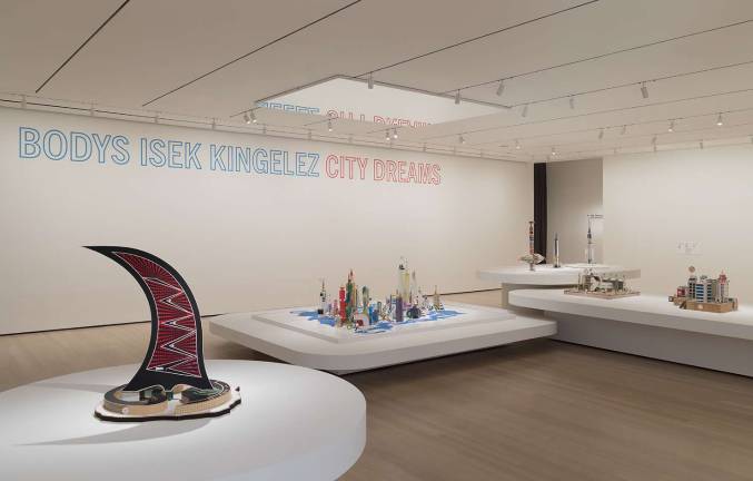 Installation view of "Bodys Isek Kingelez: City Dreams," The Museum of Modern Art, New York, on view through January 1, 2019. © 2018 The Museum of Modern Art. Photo: Denis Doorly