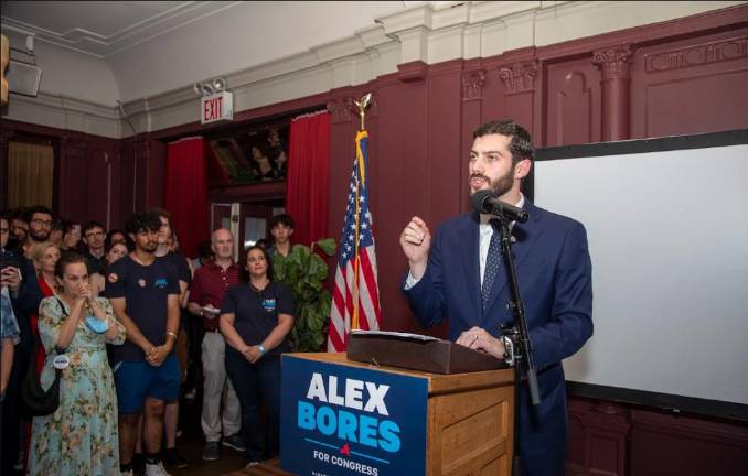 East side Assembly member Alex Bores finished a close second to west side assembly member Micah Lahser in the June 23 Democratic primary for Congress in NY’s 12th congressional district. “I can’t say I am not disappointed, but I am not discouraged.”