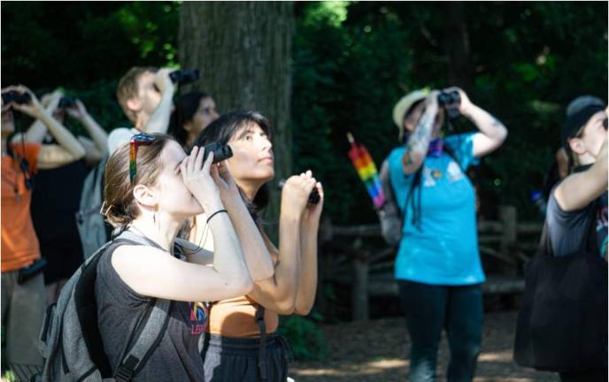 The NY Bird Alliance, a local conservation group says that over 500 species of birds can be found right here in NYC. And not surprising, it says bird watching is good for your mental health.
