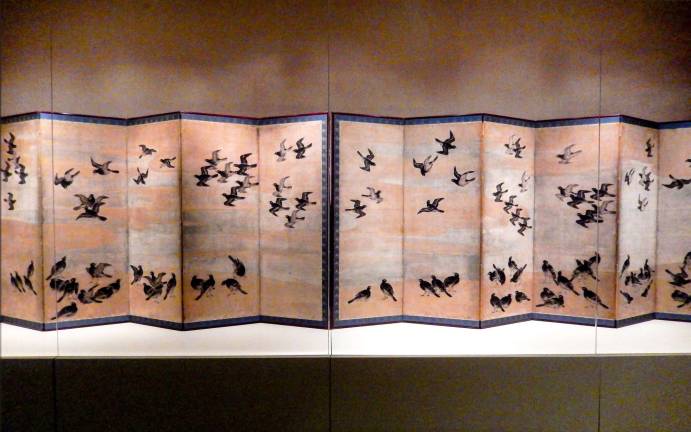 &quot;Mynah Birds,&quot; by an unknown artist from the Momoyama (1573&#x2013;1615) or Edo (1615&#x2013;1868) period in Japan. Photo: Adel Gorgy