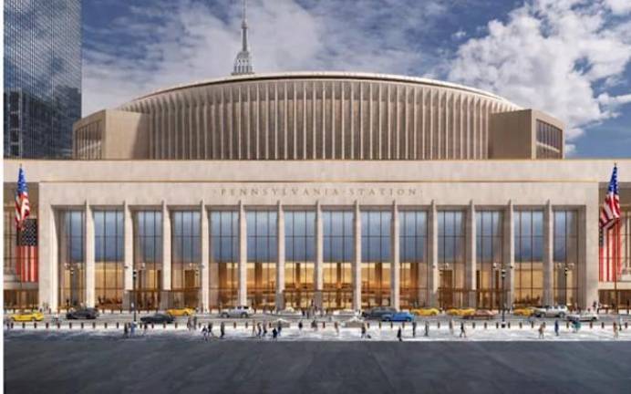 A rendering of what the master developer envisions will be the main entrance of a new Penn Station. The classic, grand entrance (above) faces Eight Avenue.