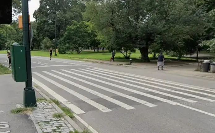 The incident occurred in the same exact portion of Central Park where Rich O’Brien, a 41-year-old steamfitter, walking to work was fatally struck by a cyclist less than two weeks earlier.
