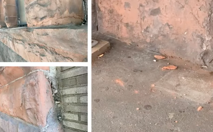 Images of disrepair at the 19th-century church shared during a Dec. 9 LPC hearing, which opponents of its demolition call “unrepresentative.”