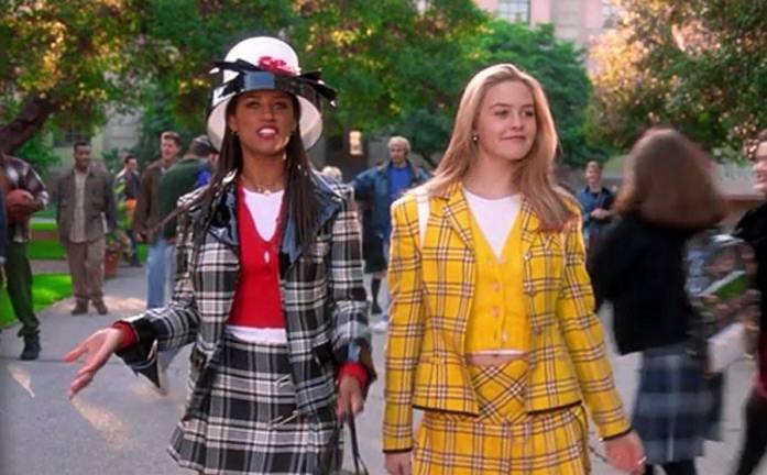 Alicia Silverstone (right) as Cher Horowitz in “Clueless,” with Stacey Dash as Dionne Davenport.