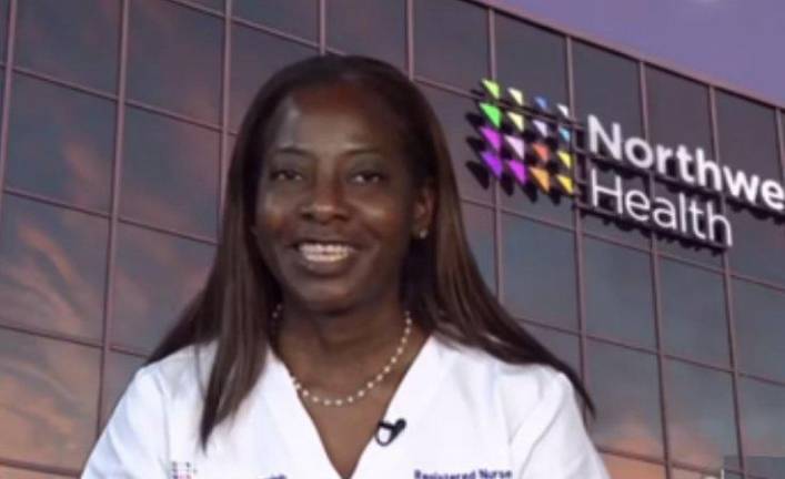 Sandra Lindsay, a Jamaican-born nurse at Northwell Health/Queens was the first person in the US to be given a COVID-19 vaccine on Dec. 14, 2020. <b>Photo: Northwell Health</b>