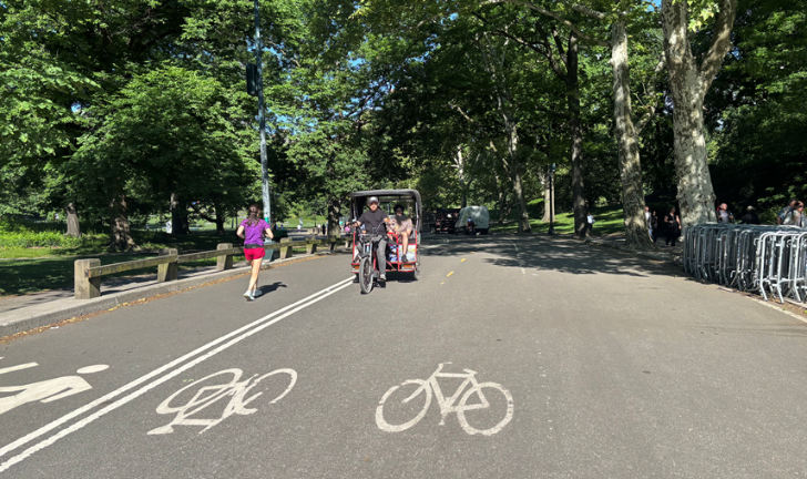 There is already a two way bike lane on the 72nd causeway inside Central Park. The DOT envisions linking to proposed bike lanes on the east side and west side of 72nd Street, creating a river-to-river cross-town bikeway.