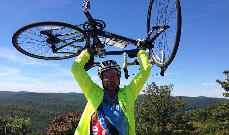 Cancer survivor in 150-mile bike ride Scrapbook