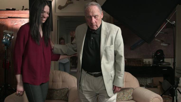 “The Automat” director Lisa Hurwitz with Mel Brooks. Photo courtesy of A Slice of Pie Productions