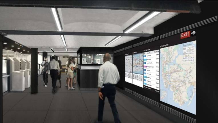 A rendering of planned upgrades to the 72nd Street subway station on Central Park West, which will close this spring for construction. Image: MTA