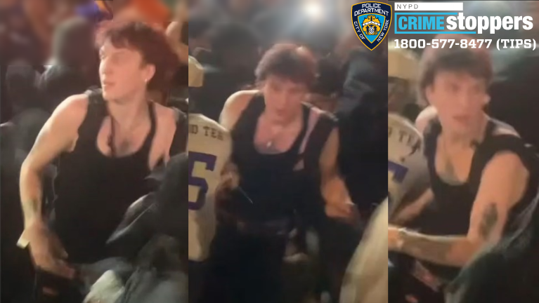 Footage of one of the four unidentified attackers, according to the NYPD.