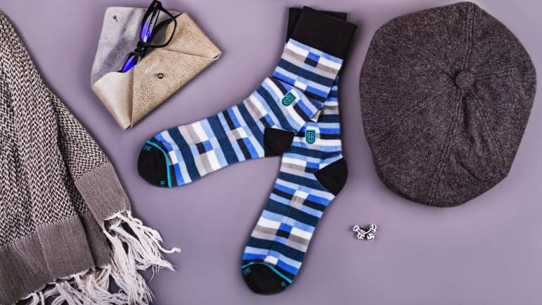 Fun and stylish socks from Tall Order. Photo: Tall Order