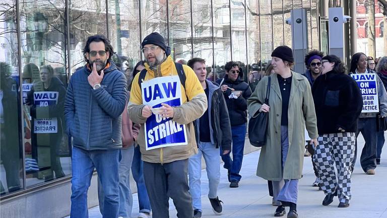 Roughly 950 non-tenured faculty members at NYU went on strike for two days, beginning on March 23. They picketed outside the John A. Paulson Center on Mercer St., and reached a settlement by March 25.