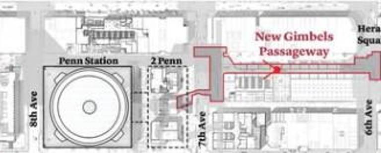 New Gimbels’ Passage under Lux Tower To Help Fund Penn Station Rebuild