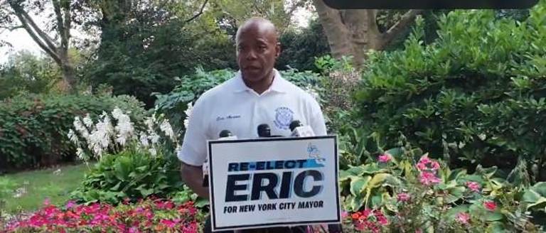 Eric Adams called a press conference at Gracie Mansion on Sept. 5 to say he is staying in the race, as reports said Donald Trump was trying to lure him and Republican candidate Curtis Sliwa to drop out in a bid to derail front runner Zohran Mamdani.