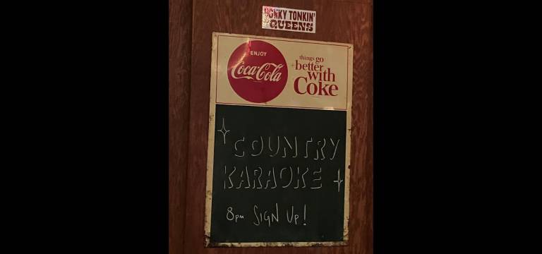 Get your song ready for Country Karaoke at Lucinda’s Bar on Avenue A, with a live band on Friday nights.
