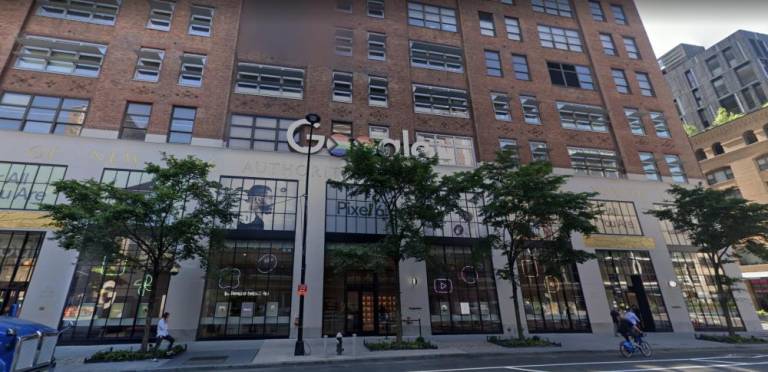 Google will be laying off close to 900 employees in the Big Apple--about 7.4 percent of the cuts being made nationally by the search engine giant. The largest number of those being axed in NYC work at Google’s Chelsea offices on Ninth Ave. Photo: Google Maps