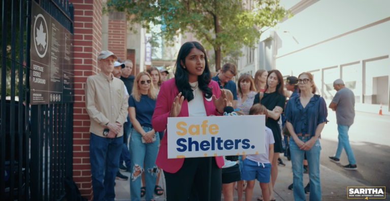 Saritha Komatireddy, a candidate running for NY Attorney General, joined parents at an Aug. 15 press conference on the issue.