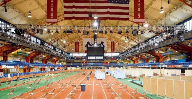 The Armory set up for vaccinations. Photo courtesy of NewYork-Presbyterian Health Matters