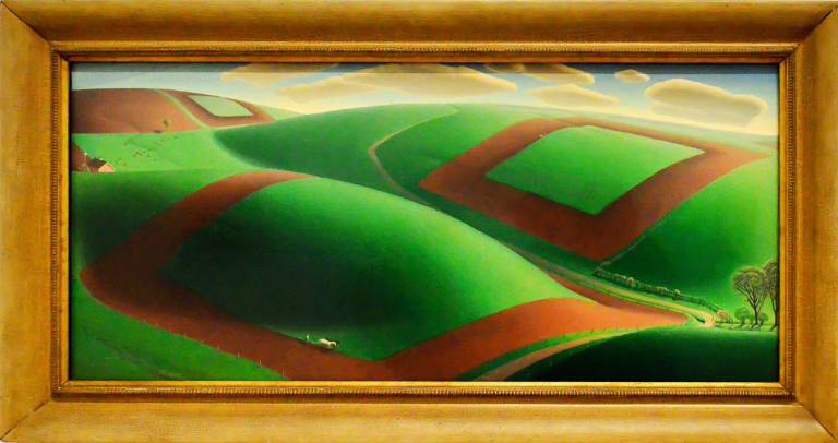 &quot;Spring Turning&quot; is one of the many delightful landscapes included in &quot;Grant Wood: American Gothic and Other Fables.&quot; Photo: Adel Gorgy