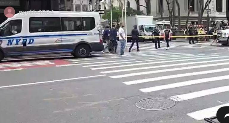 Fifth Avenue near the NY Public Library was the scene of a deadly hit-and-run after a driver drove into two pedestrians at the intersection of 40th Street and Fifth Avenue, killing a 50-year-old woman and seriously injuring her 55-year-old husband.