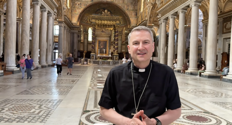 Ronald Hicks, Archbishop of New York, is currently recovering from a surgery to take care of a detached retina in his left eye, which he was diagnosed with after returning from a recent pilgrimage to Rome (photo above).