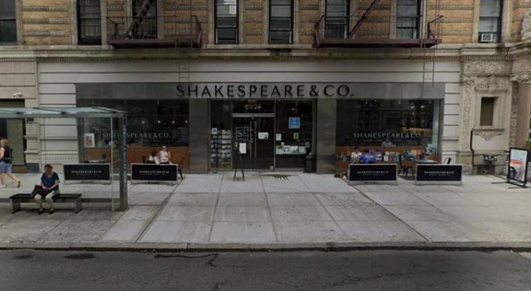 One of the Shakespeare and Co. locations in the Upper West Side at 2020 Broadway in between Amsterdam Ave and Columbus Ave. Photo: Google Street View.