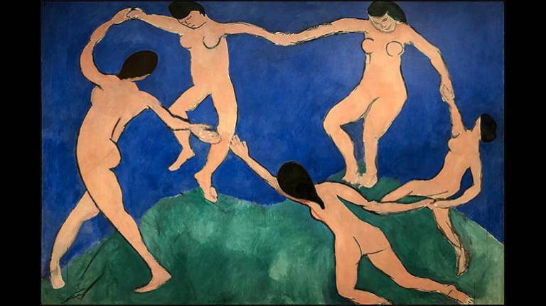 Henri Matisse's Dance (I) a symphony in four colors at the Museum of Modern Art.